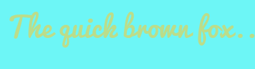 Image with Font Color BBDD8A and Background Color 6DF6F6
